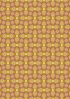 Geometric Star Pattern in Earth Tones