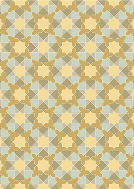 Geometric Pattern with Stars and Squares