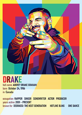 Drake Colorful Portrait