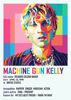 Machine Gun Kelly Pop Art Portrait