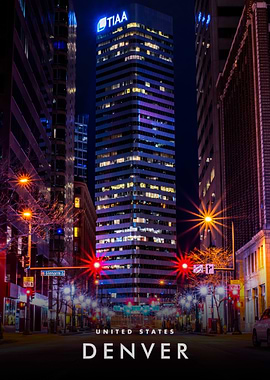 Denver Cityscape at Night