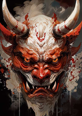 Japanese Oni Mask Demon