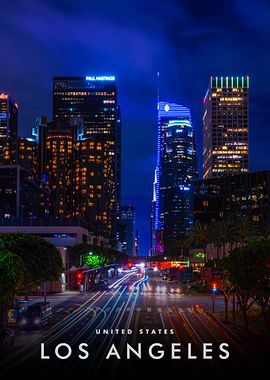 Los Angeles Cityscape at Night