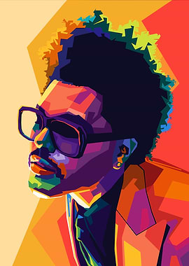The Weeknd Pop Art Portrait