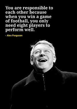 Alex Ferguson Quote Portrait