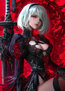 2B NieR Automata Portrait