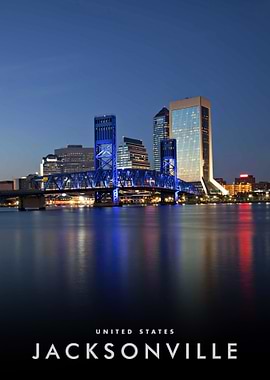 Jacksonville, Florida Skyline at Night