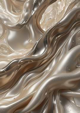 Abstract Pearl and Silver Waves