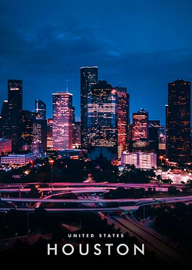 Houston Skyline at Night