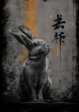 Ukiyo Minimalism Rabbit