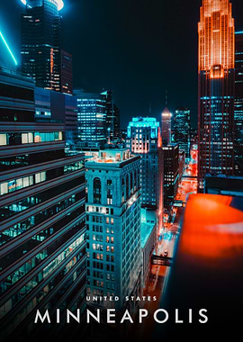 Minneapolis Cityscape at Night