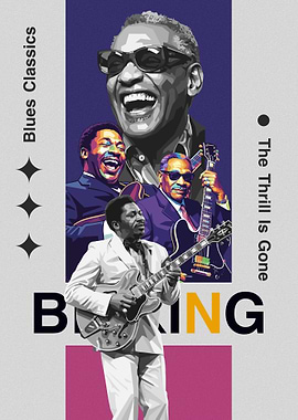 BB KING Blues Classics Music Poster
