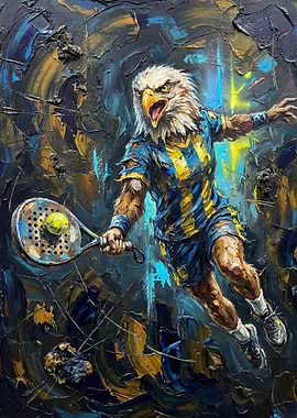 Eagle Paddler Painting