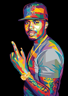 Nas Colorful Portrait wpap