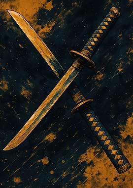 Crossed Swords - Samurai Katana Art