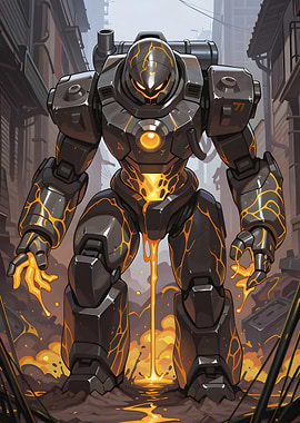 Lava Robot in Urban Setting