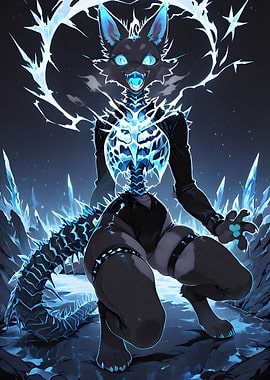Icy Anthro Fox Character