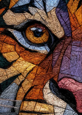 Abstract Tiger Eye Close-Up