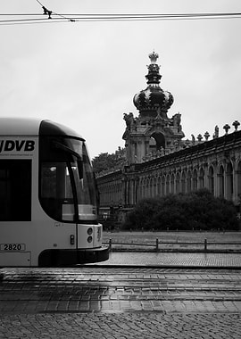 Dresden Tram and Zwinger Palace