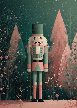 Nutcracker in Winter Forest