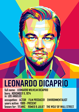 Leonardo DiCaprio Pop Art Portrait