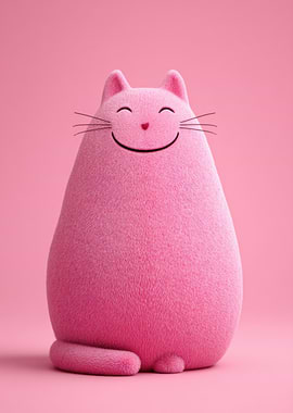 Pink Smiling Cat