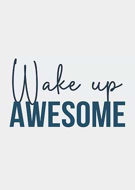 Wake up awesome text art