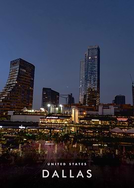 Dallas, United States at Night