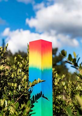 Rainbow Pillar in Nature