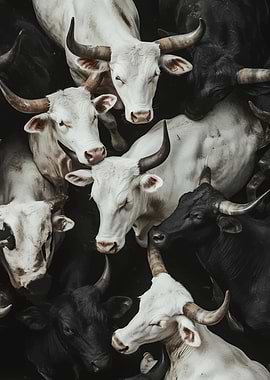 Cattle Herd: Black and White