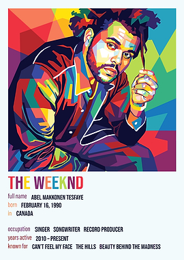 The Weeknd Colorful Portrait