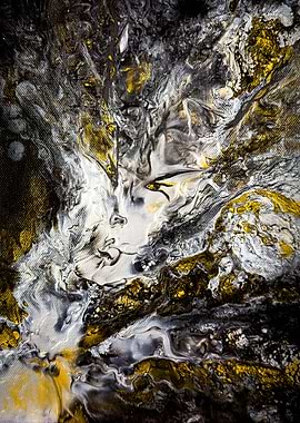 Abstract Face Painting Acrylic Pouring Paints