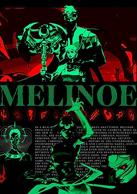 Melinoe: Green and Red Illustration