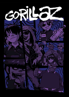 Gorillaz Band Collage