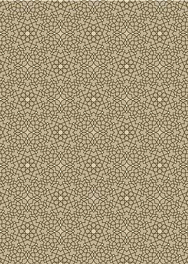 Geometric Islamic Pattern in Beige and Brown