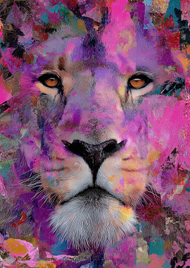 Abstract Lion Portrait