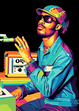 Stevie Wonder Wpap Art