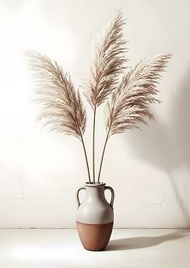 Pampas Grass in Vase Still Life