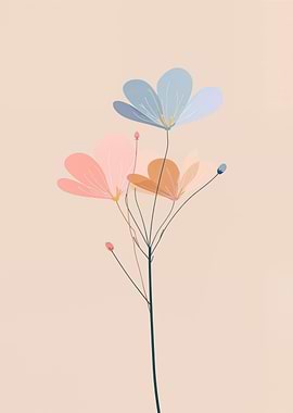 Spring Pastel Floral Art