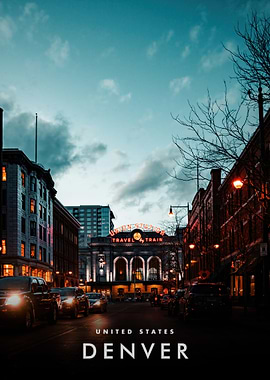 Denver Union Station at Dusk