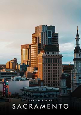 Sacramento Cityscape at Sunset