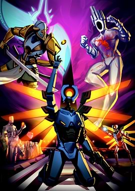 Robotic Figures in a Dynamic Scene