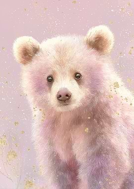 Pink Bear Cub Portrait