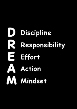 DREAM Acronym with Motivational Words