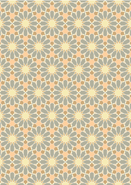 Geometric Star Pattern in Pastel Colors