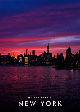 New York City Skyline at Dusk