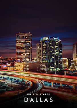 Dallas Skyline at Night