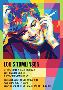 Louis Tomlinson Colorful Pop Art Portrait