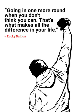 Rocky Balboa Inspirational Quote Art
