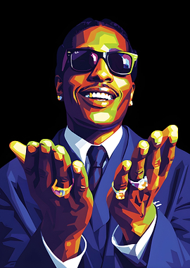 A$AP Rocky Pop Art Portrait